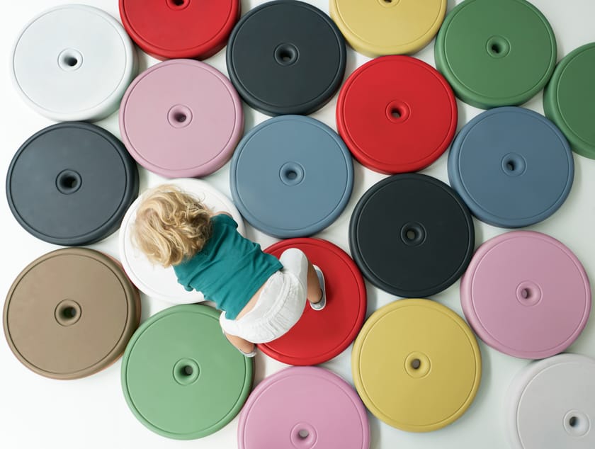 Round polyurethane foam cushion PUNTO 01 By Sentat design Studio Inma