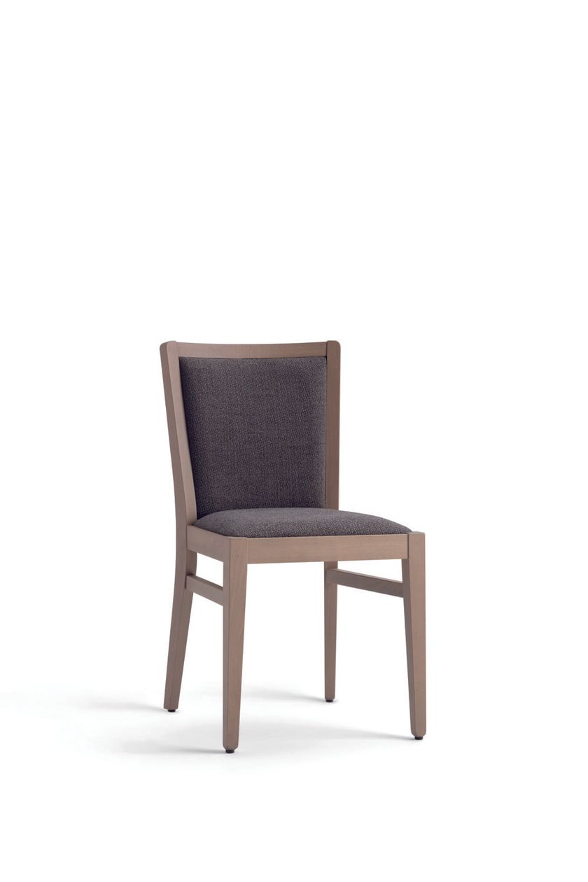 Sedia Girevole SCANDI SOFT In Tessuto Crema - Design Scandinavo Con Gambe In Faggio E Braccioli - 3
