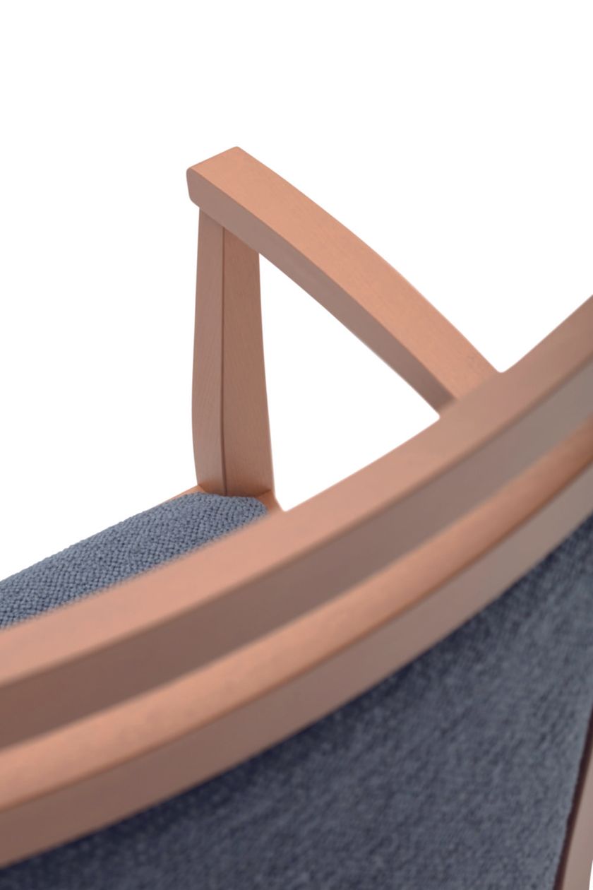SCANDI SOFT Sedia Da Pranzo Girevole In Tessuto Crema - Stile Scandinavo Con Gambe In Faggio