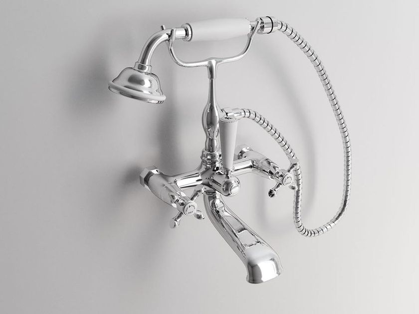 Gruppo vasca da bagno Paffoni Iris con duplex e kit doccia completo