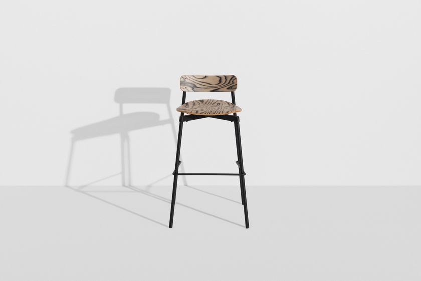 FROMME High stackable wooden stool with footrest By Petite Friture ...