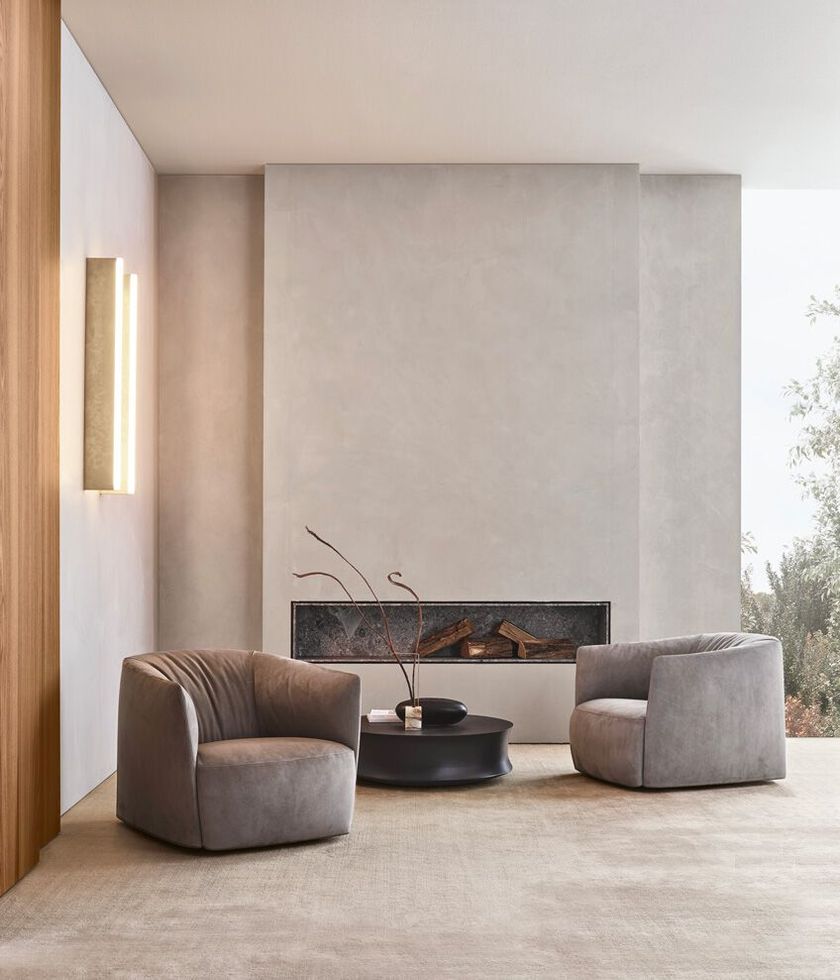 SANTA MONICA Leather armchair By Poliform | design Jean-Marie Massaud