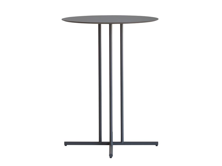 GRAPHIC 955/TAC-OUT Round HPL and metal high table By Potocco