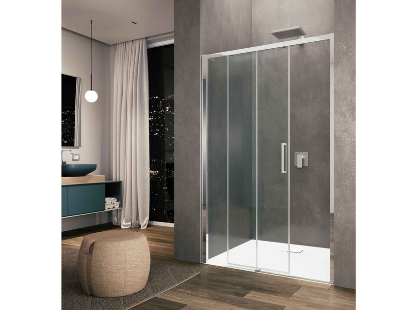 ARCO FREE AN-2 Niche glass shower cabin with sliding door By Provex ...