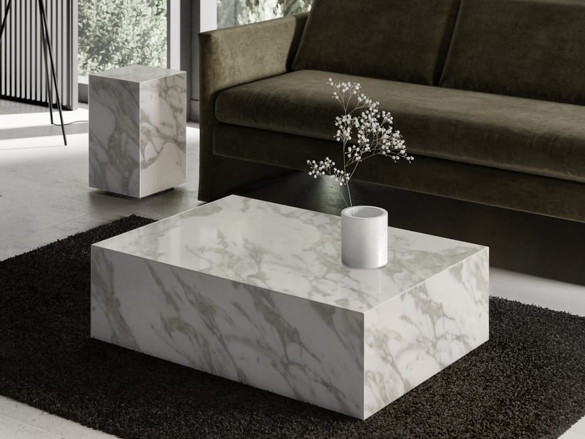 QBIC Natural stone coffee table By Draenert design Patric Draenert