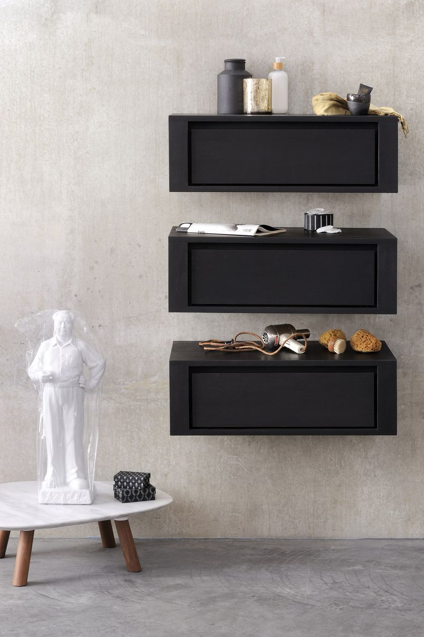 QUALITIME BLACK Bathroom wall By Ethnicraft