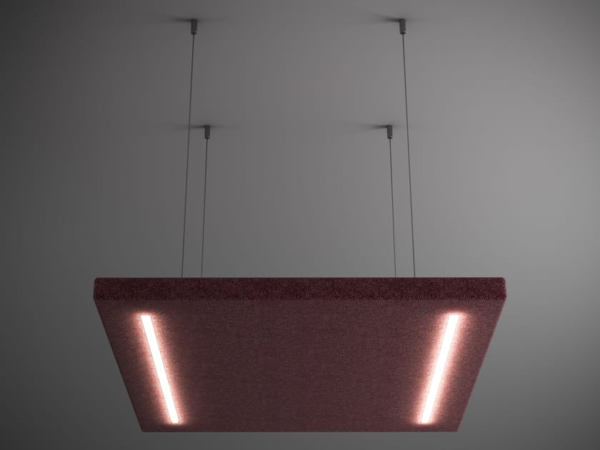 Product photograph of Quartetto Hanging Acoustic Panel With Integrated Lighting from Archiproducts UK