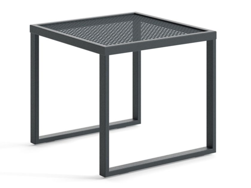 QUBIK Square low powder coated aluminium garden side table By ...
