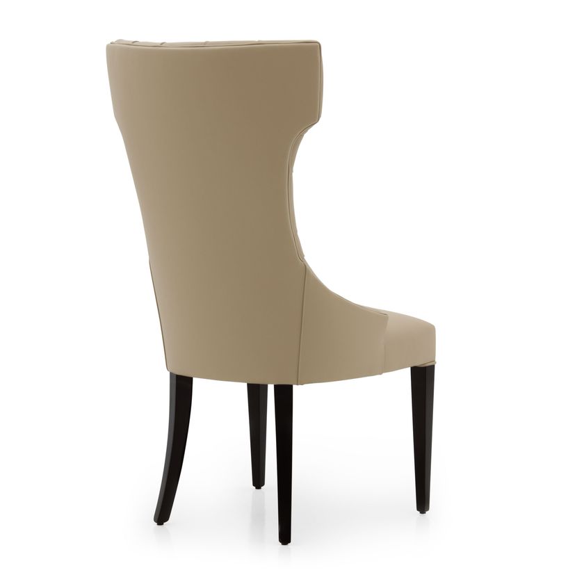 Upholstered highback leather chair QUEEN 0450S By Sevensedie