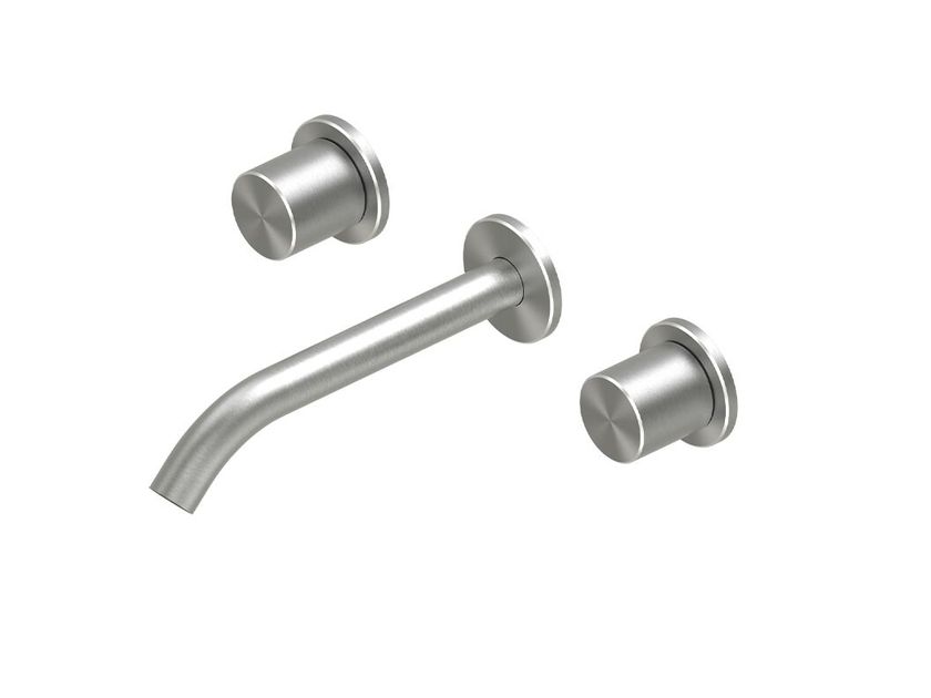 HUM 24 11V Torneira para lavatório de parede em aço By Quadrodesign