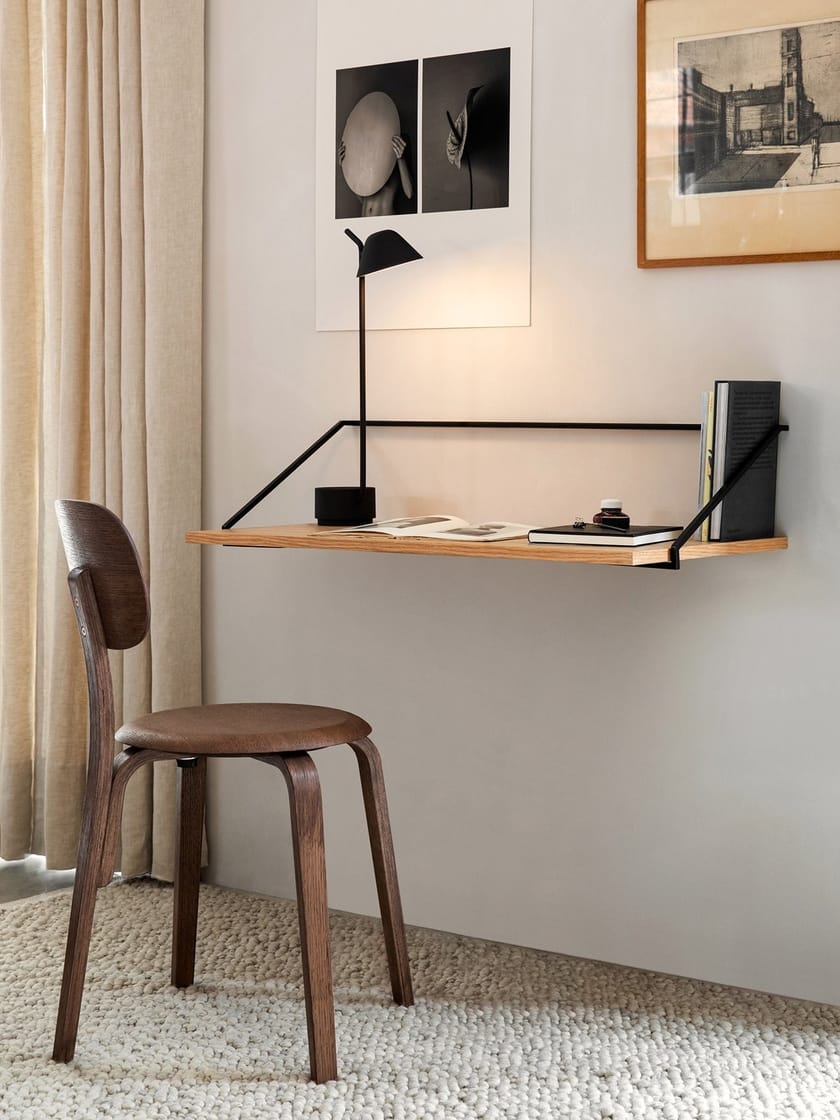 RAIL DESK Wall mounted rectangular table By MENU | design Keiji Ashizawa