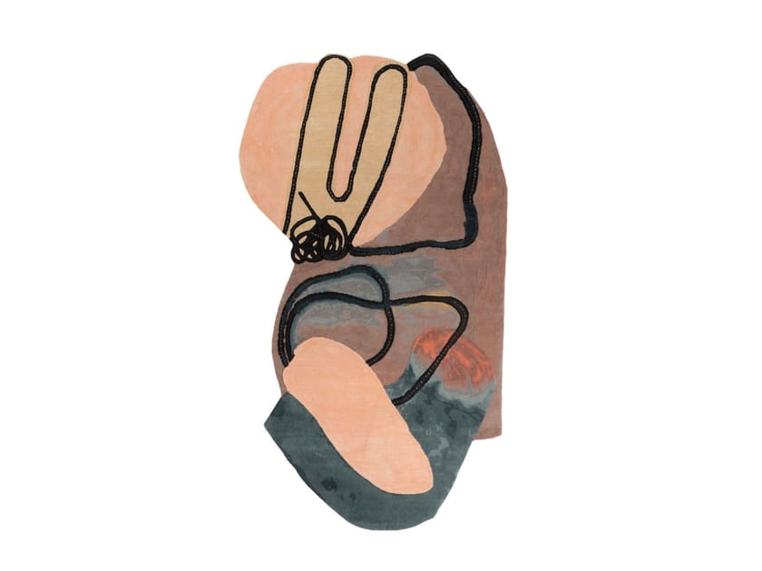 RECLINING FIGURE by cc-tapis - Tappeto a motivi fatto a mano in lana Himalayana - 16