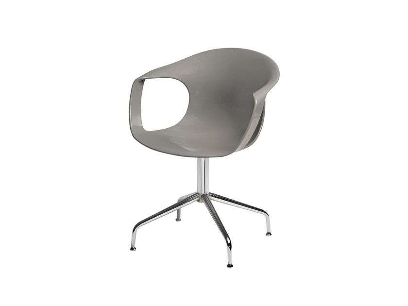 FLICK Trestle-based polypropylene chair with armrests By REDI Mobiliário