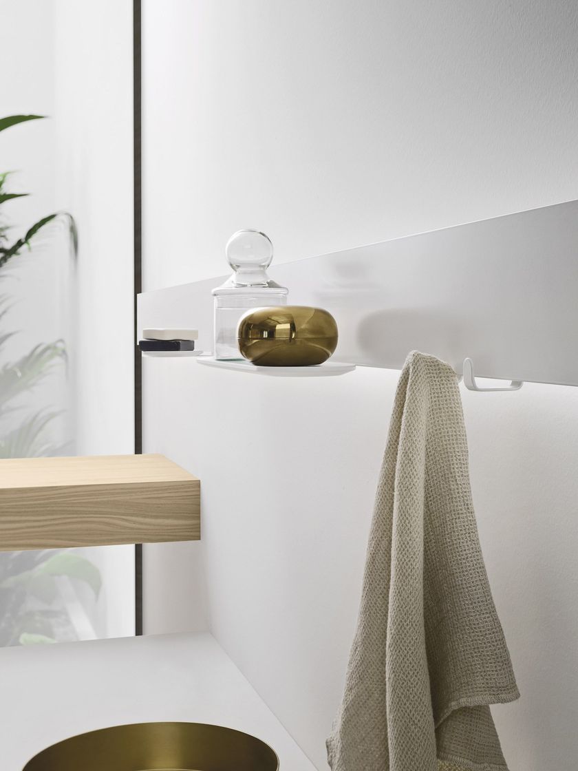 Mensola Da Bagno Home Decor Espandibile In Acciaio Inox Marmo Mensola Da Bagno Antiscivolo Regalo Da Bagno (oro Nero - 7
