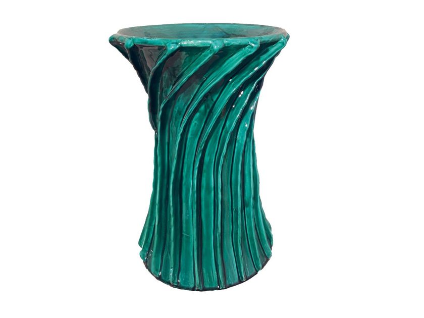 Petit Vase Colonne En Céramique Peint à La Main – Motif Floral, Fait Main, Royaume-Uni
