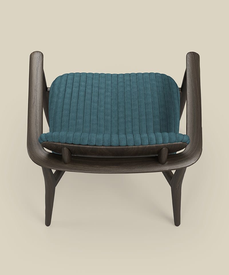 REGINA Fabric easy chair Fabric easy chair with armrests By Borzalino