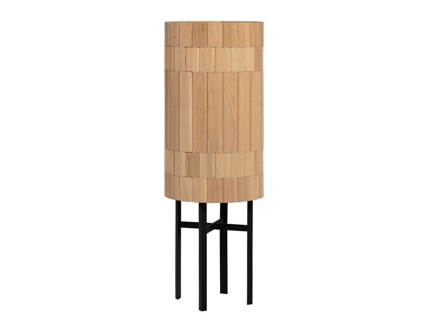 Solid wood highboard REPETA 03 By Woak design Andrea Steidl