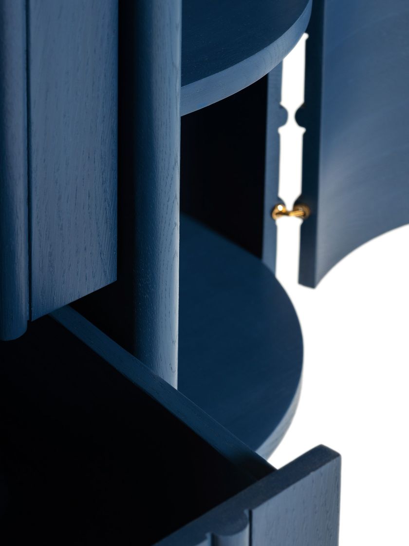 Wooden highboard REPETA 01 By Woak design Andrea Steidl