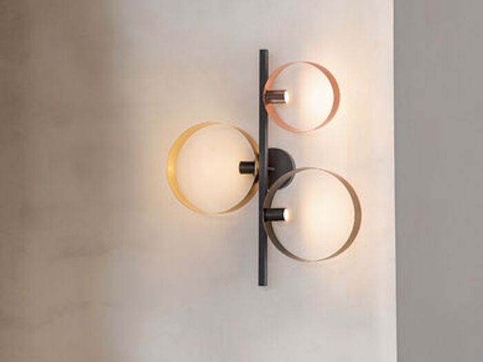 LED LOOP P3 Painted metal wall lamp / ceiling lamp By RIFLESSI