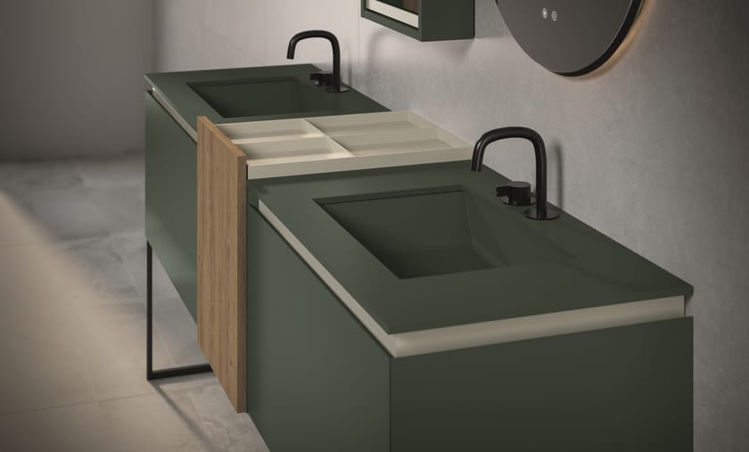 ROK by Fiora - Mobile lavabo da terra doppio - 4