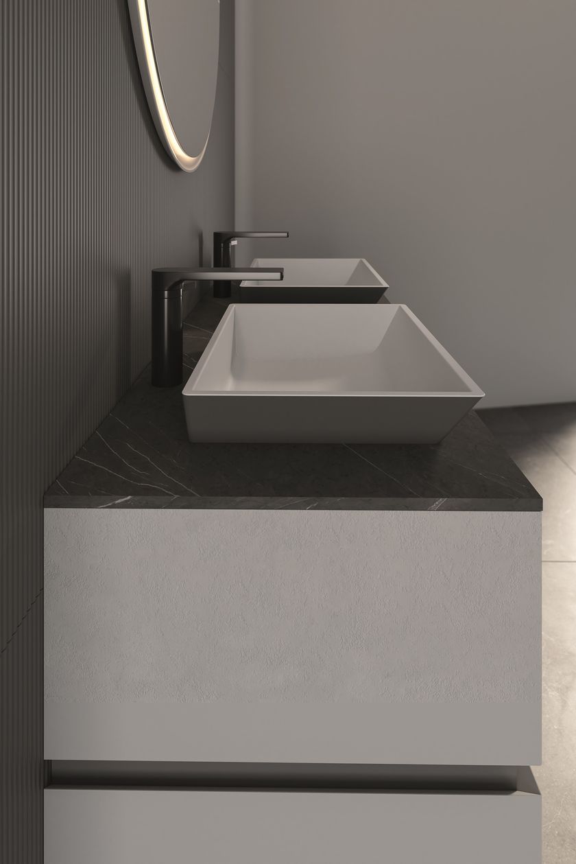 ROK by Fiora - Mobile lavabo doppio sospeso - 4