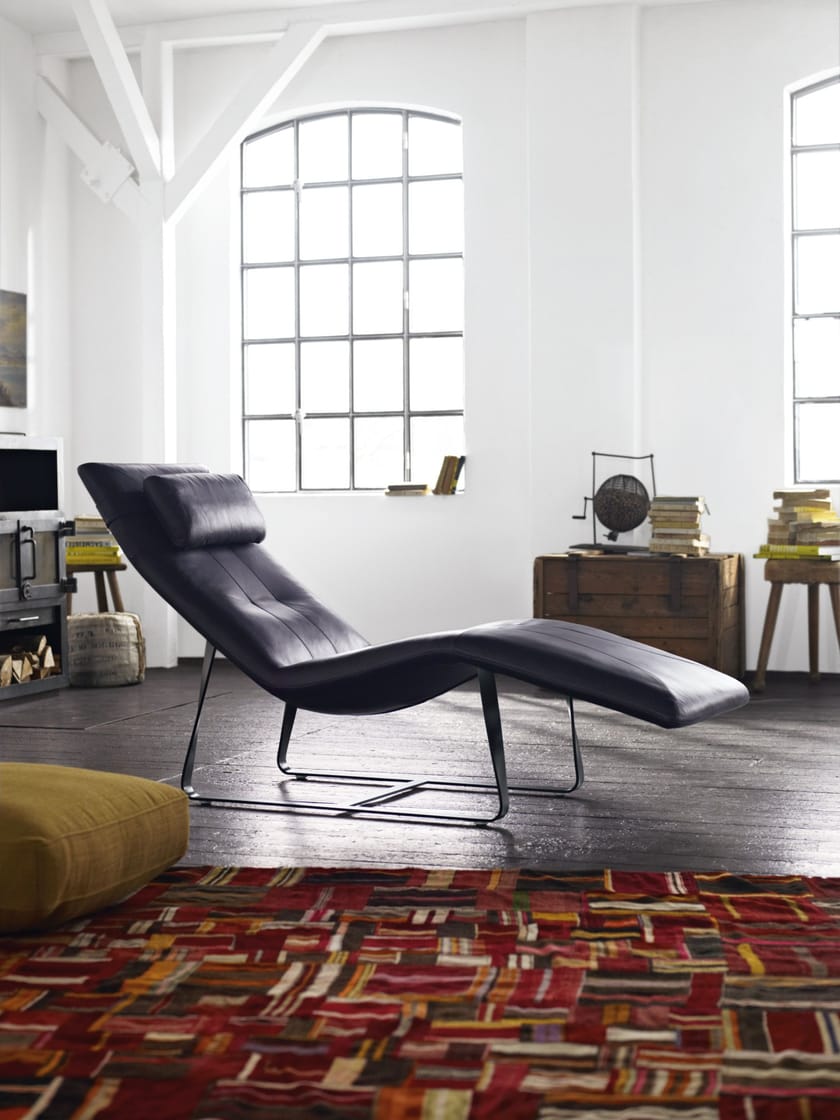 Leather lounge chair ROLF BENZ 360 By Rolf Benz design Cuno Frommherz