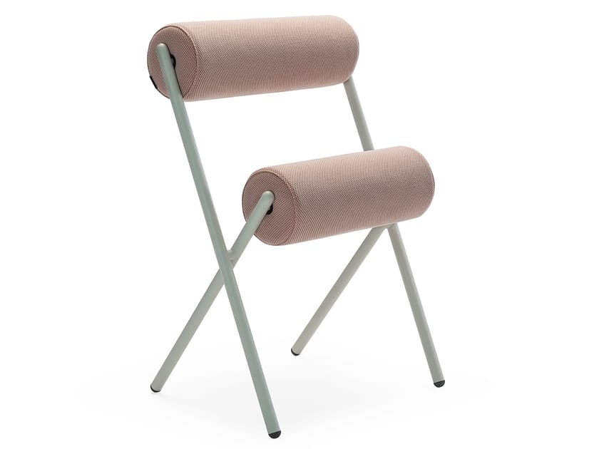 ROLL by Sancal - Sedia con cuscini cilindrici in pelle - 7