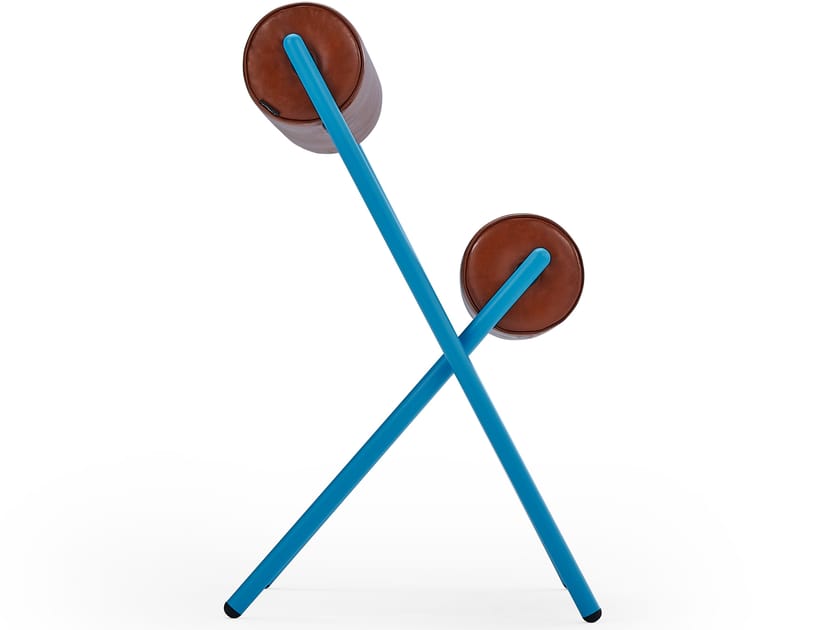 ROLL by Sancal - Sedia con cuscini cilindrici in pelle - 6