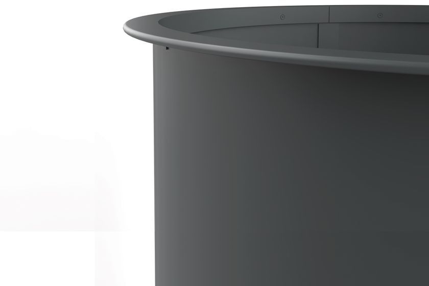Round powder coated steel Flower pot RONDEL By City Design