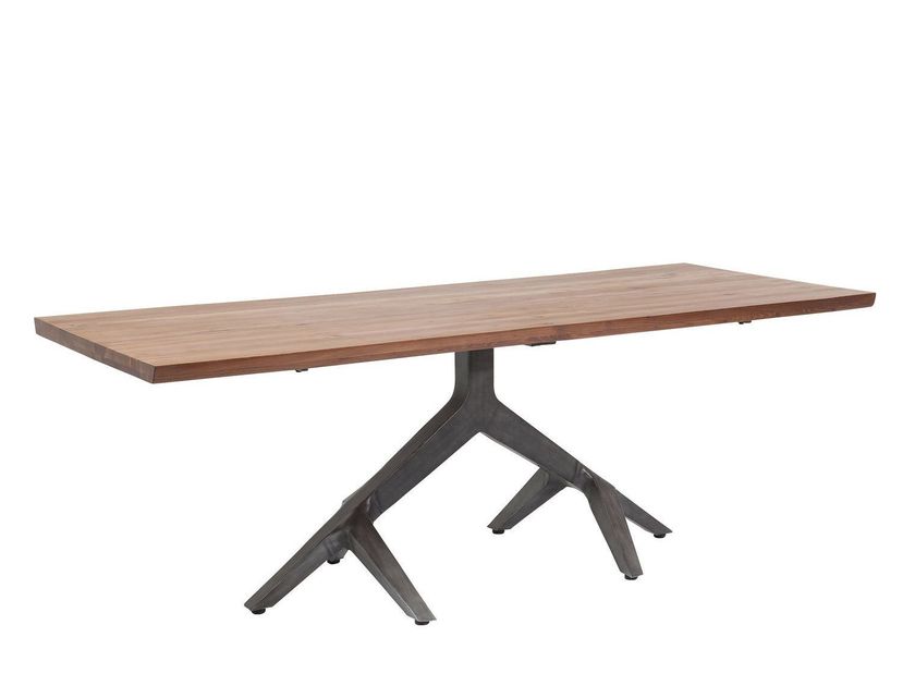 Kare Design Tavolo Gloria Nero | Piano In Ceramica E Gambe In Acciaio | 200x100 Cm Per 6-8 Posti