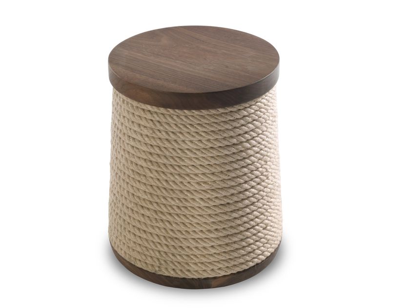 Solid wood stool ROPE By Riva 1920 design Jamie Durie