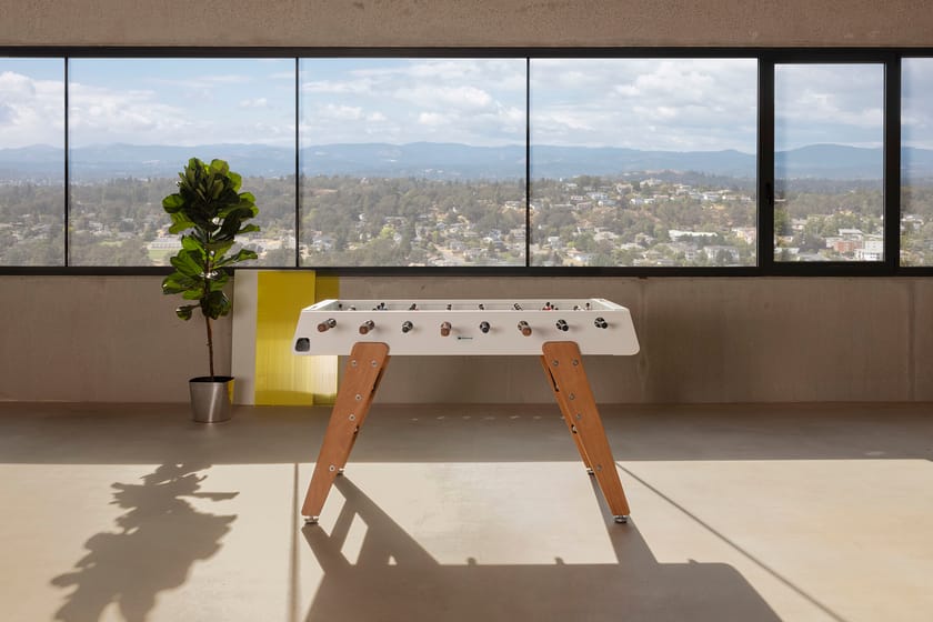 RS3 WOOD by RS Barcelona - Calciobalilla rettangolare in acciaio e gambe in Iroko - 6