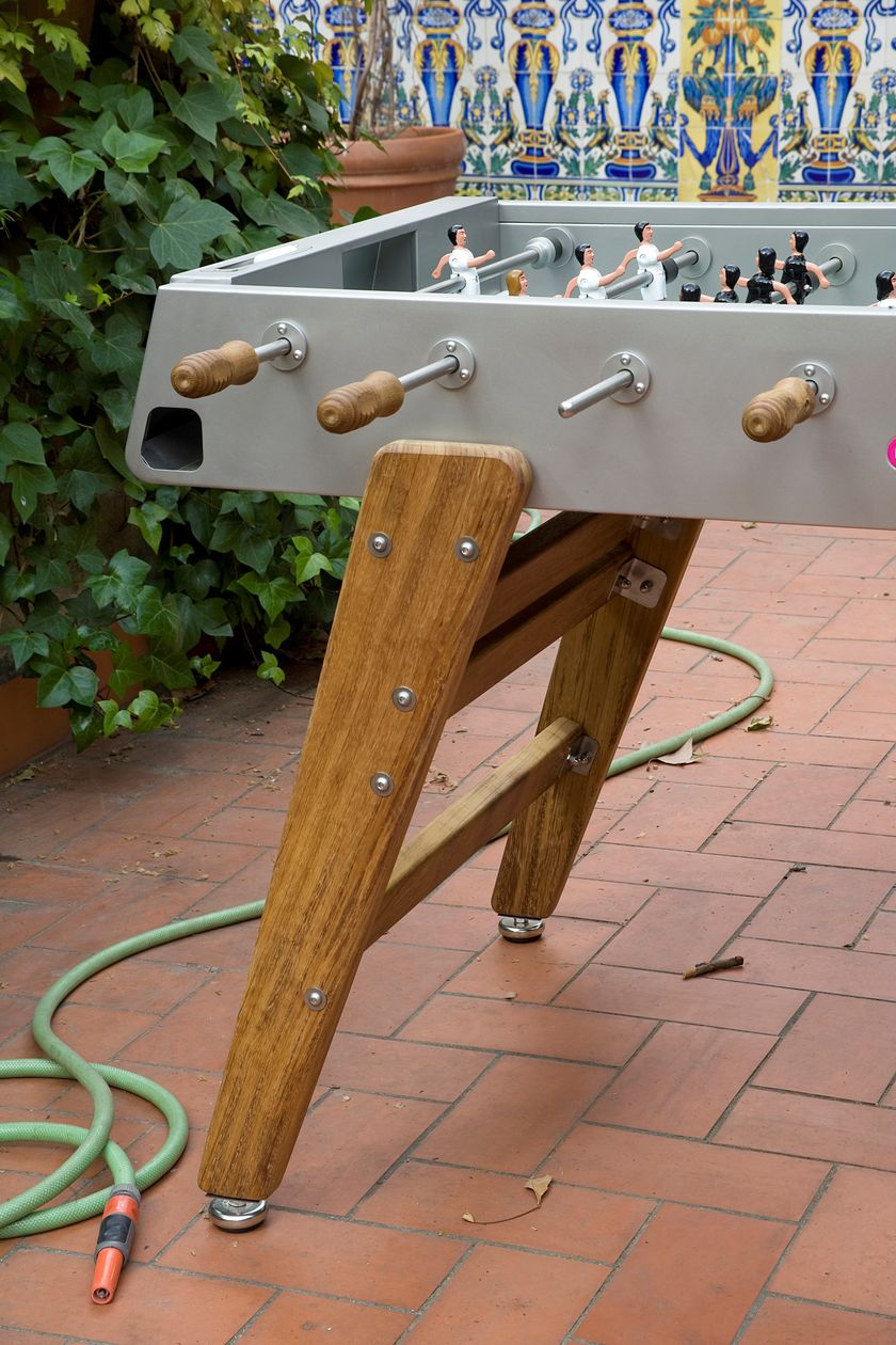 RS3 WOOD by RS Barcelona - Calciobalilla rettangolare in acciaio e gambe in Iroko - 12