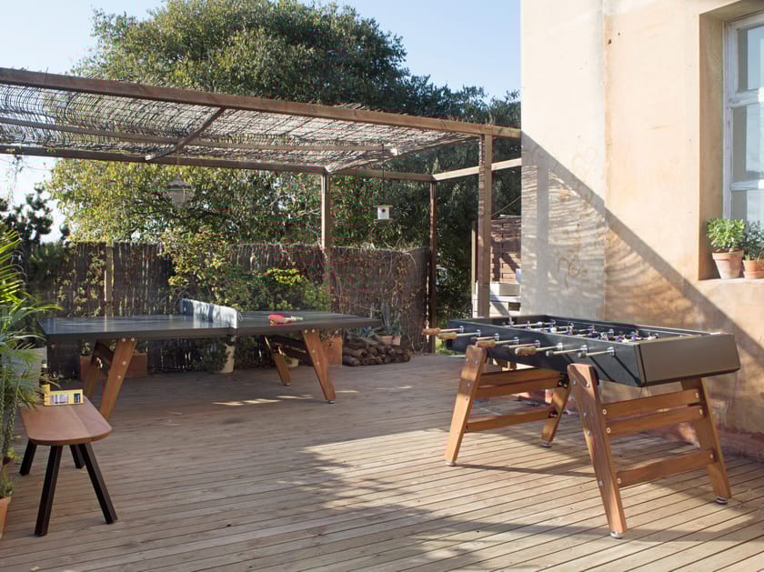 RS3 WOOD by RS Barcelona - Calciobalilla rettangolare in acciaio e gambe in Iroko - 9