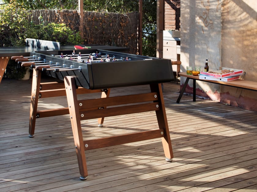 RS3 WOOD by RS Barcelona - Calciobalilla rettangolare in acciaio e gambe in Iroko - 11