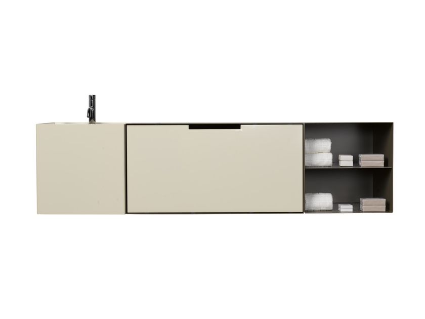 RUBIK M3.25 | Vanity unit Wall-mounted stainless steel vanity unit By ...