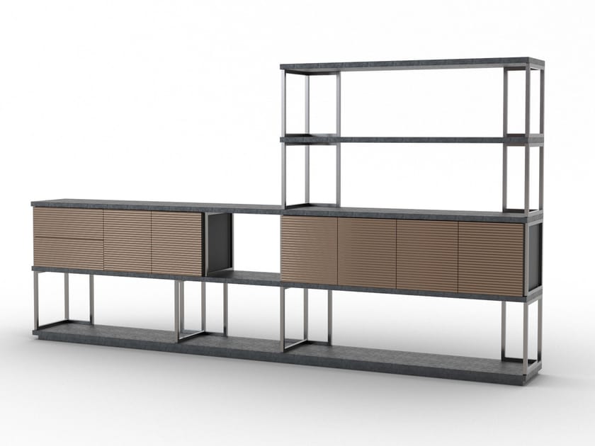 RUBY Modular metal bookcase By Piermaria