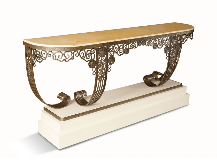 Consolle sospesa 138x28h cm bronzo con anta reversibile - Clary