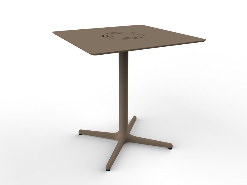 Resol Tavolo New Dessa Quadrato 90x90 Cm – Sabbia – Polipropilene Per Interni Ed Esterni