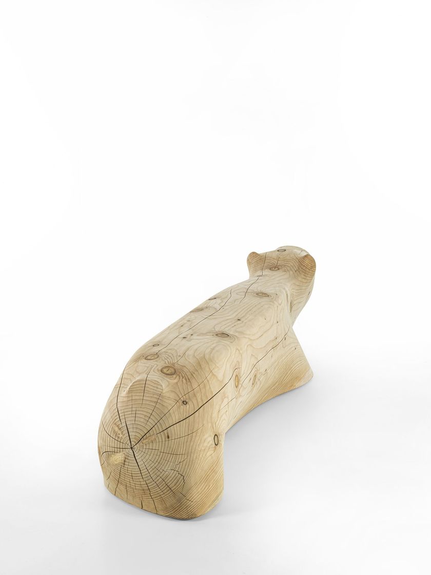 NOT TOO LATE Bench in solid cedar wood By Riva 1920