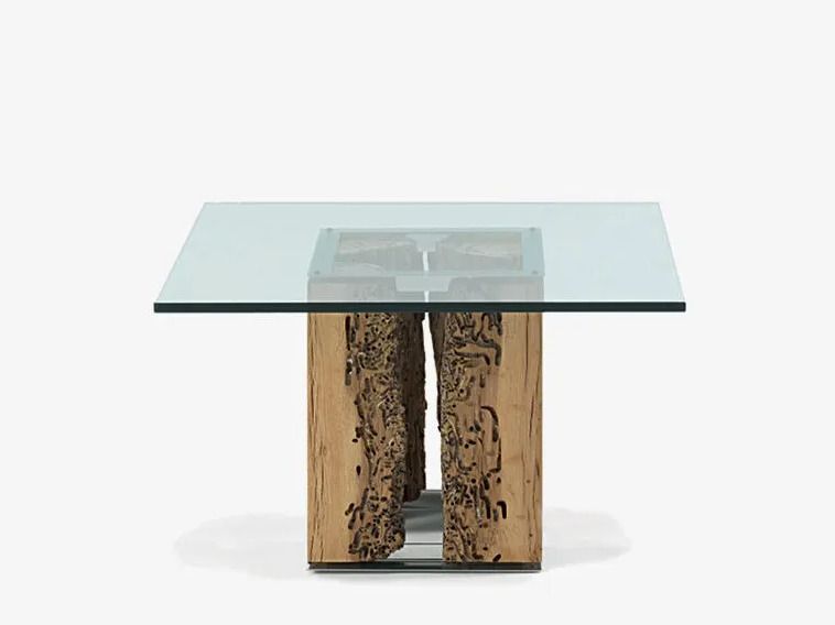 VERSA Table basse carrée en verre By Riva 1920
