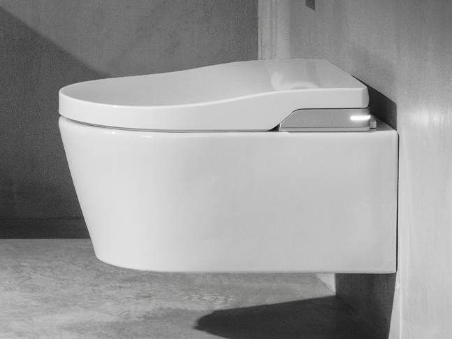 IN-WASH® INSPIRA 803060..1 Rimless wall-hung ceramic toilet with bidet ...