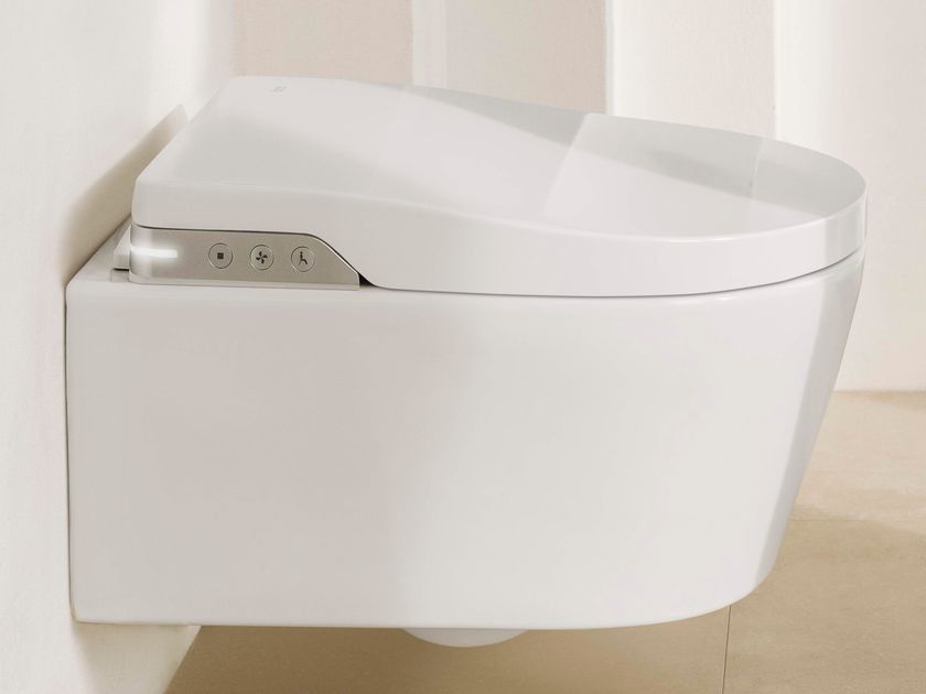 IN-WASH® INSPIRA 803060..1 Rimless wall-hung ceramic toilet with bidet ...