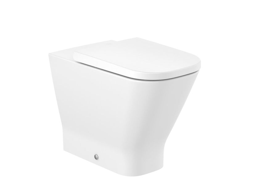 SQUARE 347479..0 Rimless Floor mounted porcelain toilet By Roca
