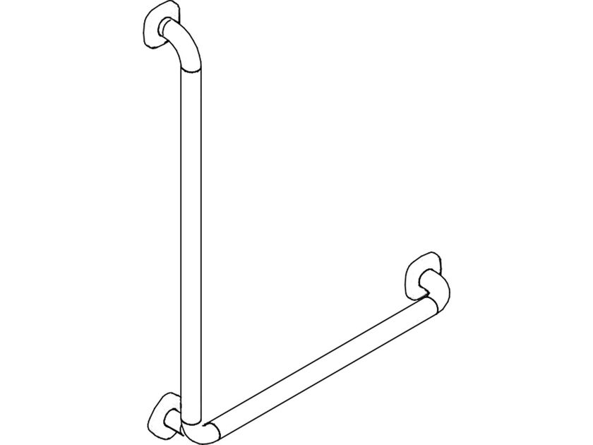 L Shaped shower rail Asidero de apoyo de aluminio revestido de polvo ...