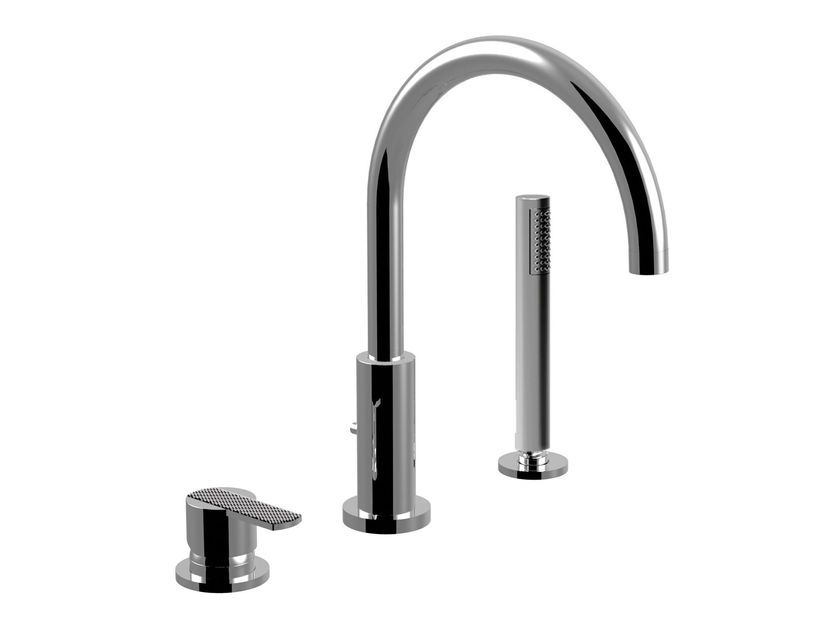 SURF DELUXE - 5865BDDL 3 hole deck mounted bathtub tap with hand shower ...