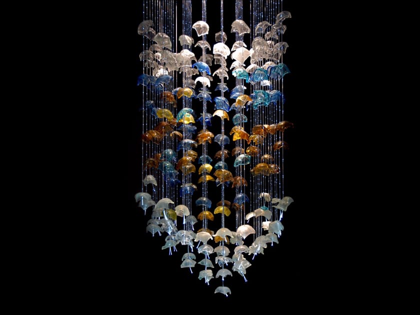 Led Glass Pendant Lamp Sea Flowers By Baranska Design