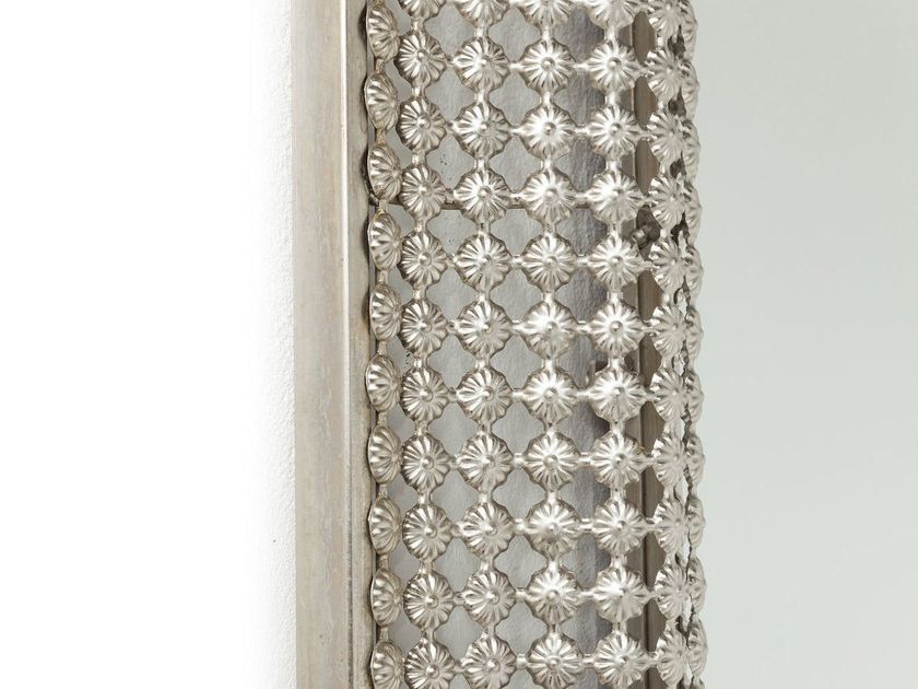 Rectangular wall-mounted framed mirror SILVER PEARLS 160 x 90 By KARE ...