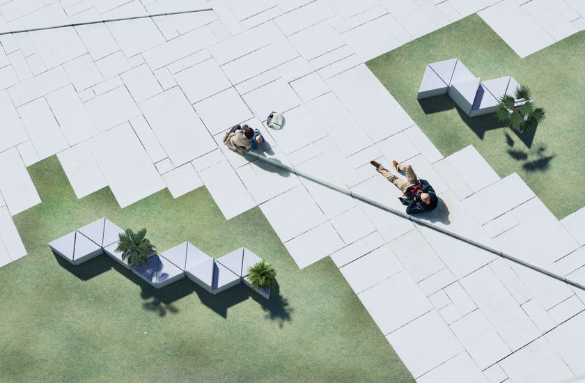 VIDA Fiber-reinforced concrete table for public areas By SIT | design YFBS