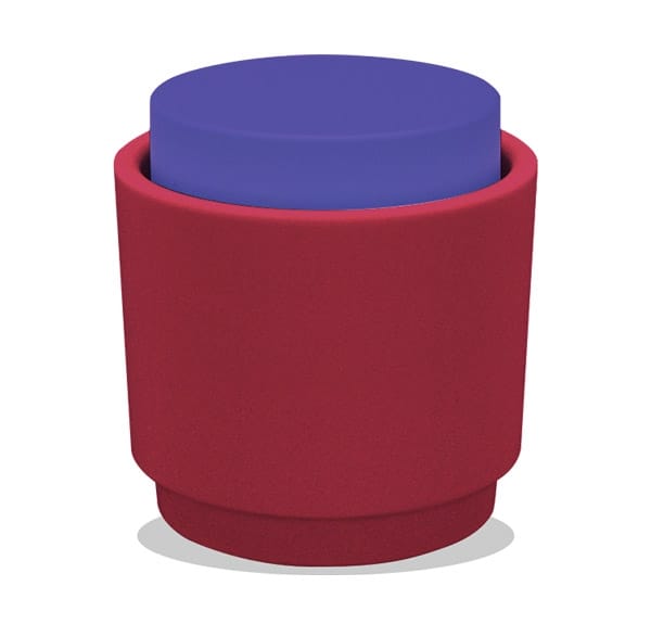 TINGLE by SIXINCH - Pouf contenitore rotondo in plastica rinforzata - 5